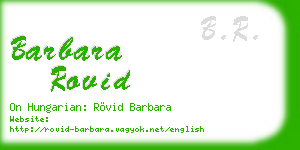 barbara rovid business card