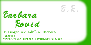 barbara rovid business card